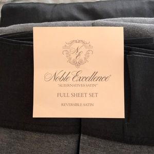 Sheet set 4pc full size reversible satin polyester